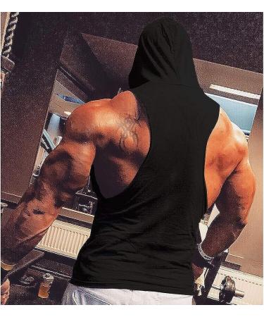 SZKANI Men's Skull Print Sleeveless Fitness Vest Tank Top - Black (Single Dumbbell) - Buy Online on GoSupps.com
