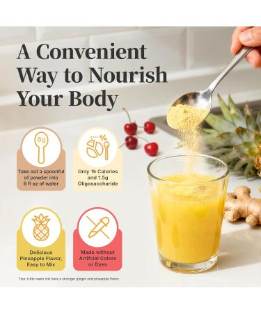 Veltracha Juicing Ginger Shots Pineapple Ginger Turmeric Drink with Vitamin C Zinc & lron Superfood Juice Powder for Immunity & Digestion Support 30 Servings - Buy Online on GoSupps.com