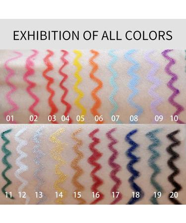 COOSA 20 Color Waterproof Eye Liner Pencil Set - Long Lasting, Natural Matte Eyeliners for Women - Buy Online on GoSupps.com