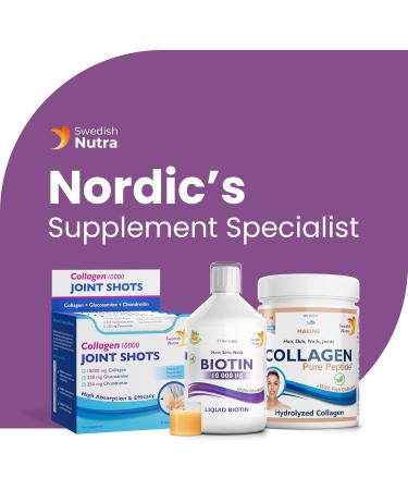 Swedish Nutra Biotin 10000 UG liquid supplement 500 ml pack 33 days supply plus vitamin C for healthy hair skin and nails vegan and gluten free 100 natural Liquid Biot - Buy Online on GoSupps.com