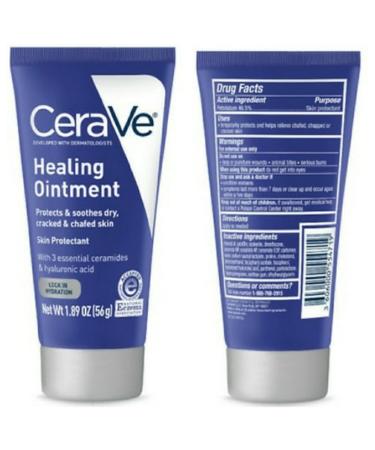 CeraVe Healing Ointment Bundle - 12 oz Tub & 1.89 oz Travel Size Tube | Protects & Soothes Dry, Cracked, Chafed Skin - Buy Online on GoSupps.com