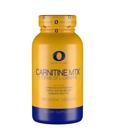 Infinite Labs L Carnitine 1000mg MTX - Amino Acid Blend of Carnitine Fumarate, L-Carnitine L-Tartrate, Acetyl L-Carnitine, L-Carnitine HCL, L-Carnitine Base 120 Veggie Capsules.