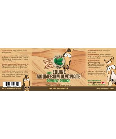Pure Lab Vitamins Equine Magnesium Glycinate Powder - 454 g Made in Canada - Buy Online on GoSupps.com