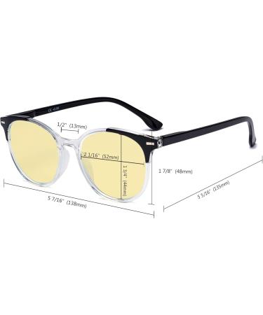 Eyekepper 4-Pack Round Reading Glasses for Women | Yellow Tinted +2.00 Blue Light Blocking | Comfortable & Stylish Vision Care - Buy Online on GoSupps.com