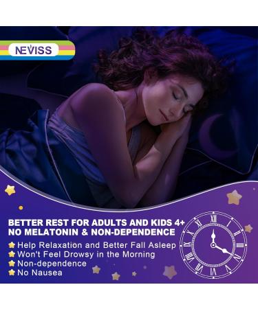 Neviss Magnesium Glycinate + Calcium Filled Gummies for Adults and Kids 4+ Kids Sleep Gummies Melatonin Free Sugar Free Magnesium Supplement with B6 D3 L-Theanine for Zzz & Relax Brain Bone Muscle - Buy Online on GoSupps.com