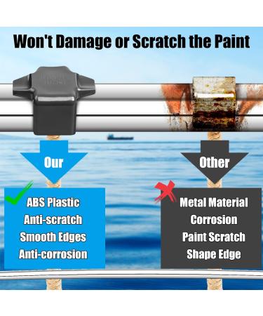 Ctemnpho Boat Bumper Clips - Pontoon Boat Rail Fender Clips 4 Pack - ABS Plastic Gray - Buy Online on GoSupps.com