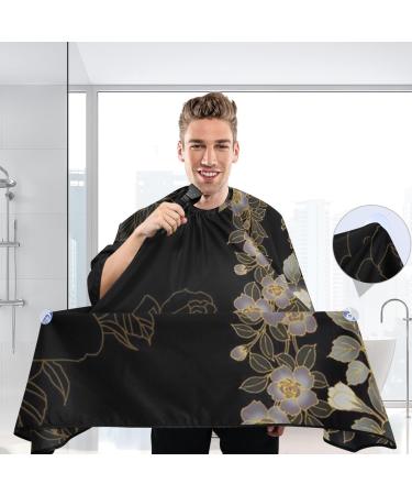 Shop Waterproof Barber Cape - Rose Flower & Cheetah Haircut Bib for Men & Women - Unisex Hair Cutting Cape - Buy Online on GoSupps.com
