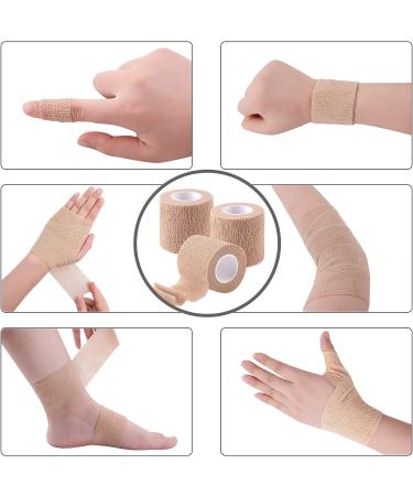 BQTQ 30 Rolls Cohesive Bandage 2 Inch Self Adherent Wrap Tape for Ankle Sprains - Beige - Buy Online on GoSupps.com