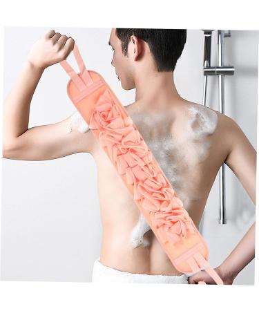 Hemoton 1 Set Bath Towel & Loofah Mitts - Pink Fiber Scrub Gloves & Body Puff - International Shipping Available - Buy Online on GoSupps.com