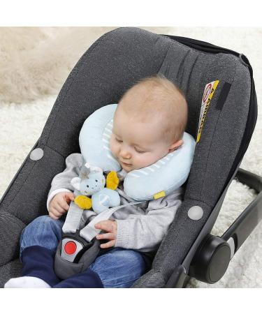 Fehn Bat Neck Pillow - Ergonomic Headrest for Babies & Toddlers | Cute Rattling Animal | Safe Car Stroller & Child Seat Support (6+ Months) - Buy Online on GoSupps.com