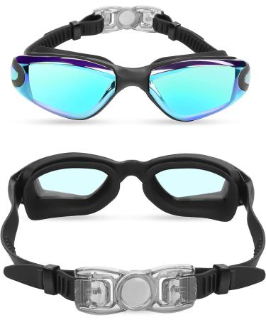 Bezetee UV Protection Swimming Goggles - Anti-Leak Adjustable Silicone Eyewear for Adults & Youth - Includes Case - Buy Online on GoSupps.com