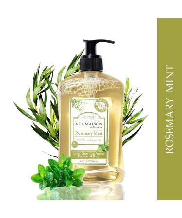 A La Maison Rosemary Mint Hand Soap (3 Pack) - 16.9 Fl Oz | Moisturizing, Natural & Gentle Liquid Soap - Buy Online on GoSupps.com