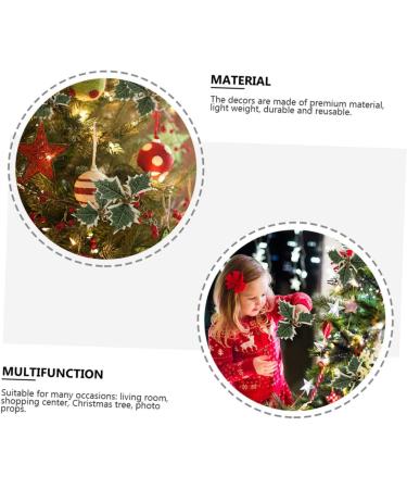 Zerodeko 60 Pcs Small Golden Fruit Green Leaves Red Christmas Plug-in Plastic Golden+redx3pcs 13.5X13.5X2.5CMx3pcs - Buy Online on GoSupps.com