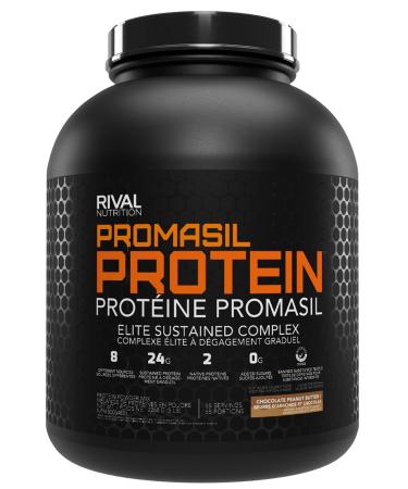 Rival Promasil Protein | Multi-Sourced Protein with Native Whey Isolate & Native Casein | 24g Full Spectrum Protein 5g BCAAs Low Sugar | Fast Intermediate & Slow Digesting Protein (5LB Chocolate Peanut Butter) Chocolate Peanut Butter 5LB