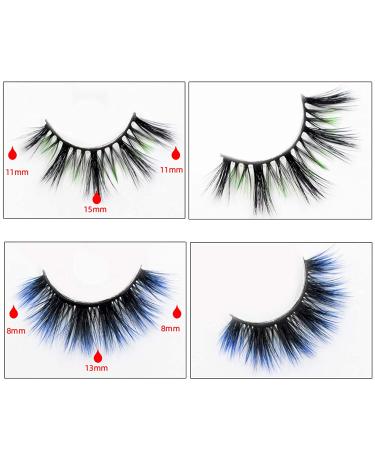 DAODER Colored Wispy Mink Lashes - 7 Pack | Long, Fluffy, Natural Look False Eyelashes in Vibrant Colors - Buy Online on GoSupps.com