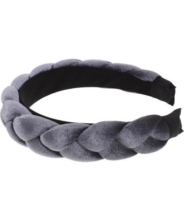 Braid Headband Braided Wig Hair Hoops Hair Ties for Women Headbands for Women Skincare Headband Womens Hair Bands Headbands for Girls Fashion Fabric Women's Elasticity Upholstered Grey - Buy Online on GoSupps.com