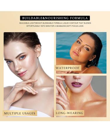 Shimmer Cream Highlighter Stick - Long Lasting & Waterproof (03 Liquid Gold) - Buy Online on GoSupps.com