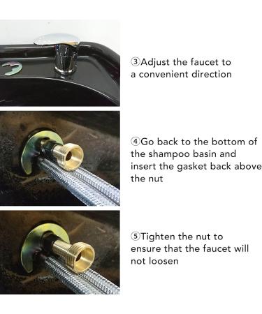 Salon Shampoo Faucet Salon Basin Tap Replacement Bowl Hose Shampoo Faucet Salon Mixing Valve Professional Shampoo Bowl Faucet Hose for Shampoo Bed - Buy Online on GoSupps.com