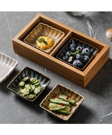for Storage Condiments Home Sushi Dipping Household Ceramic Square Ketchup Dishes Vinegar Kitchen Serving Porcelain BBQ Mini Snack Bowls Decorative Plates Condiment Side - Buy Online on GoSupps.com