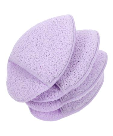 FRCOLOR 4pcs Face Wash Facial Cleansing Sponge Esponjas Para Maquillaje Washing Face Exfoliating Makeup Remover Wipes Cosmetic Removal Sponge Deep Cleaning Face Towel Purple 1 Count (Pack of 1) Purple