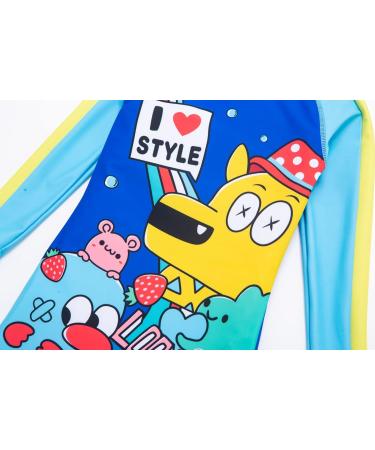 BONVERANO Baby Boys Swimsuit UPF 50+ Long-Sleeve One Piece, Blue, 12-18 Months - Buy Online on GoSupps.com