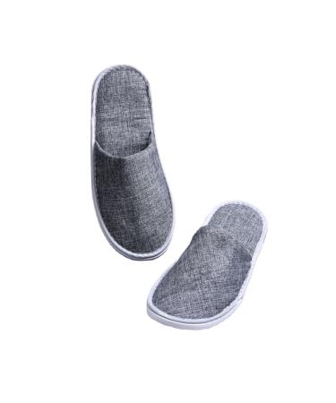 LXJ-LD 10 couple-one-way house shoes washable laundry fabric disposable Home guest house shoes for family courses guests guests 29.5*11cm gray gray