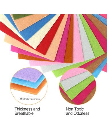 40 Pcs 6x6 Craft Felt Fabric Sheets - Assorted Colors - Non Woven Thick Felt Square for Kids DIY Sewing & Crafts - Buy Online on GoSupps.com
