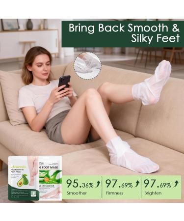 2 Paires Masque Pieds Peeling Exfoliant Les Masques Hydratants Pour Les Pied Crevasses Et Pieds Secs Hommes Et Femmes Rendre La Peau Plus Lisse(Alo S + Avocat) - Buy Online on GoSupps.com