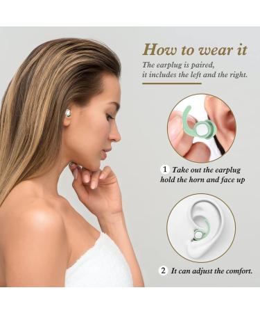 Buy Reusable Silicone Ear Plugs for Sleeping | Noise Canceling Waterproof - 2 Pairs for Travel Swimming & Concerts in Black & Blue - Buy Online on GoSupps.com