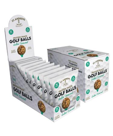 ST. ANDREWS BAKERY Protein Snack Golf Balls - 20 x 45g Bags - Salted Caramel - 100% Natural Vitamin Rich Gluten Free High Fibre Salted Caramel 2 Boxes (20 Bags)