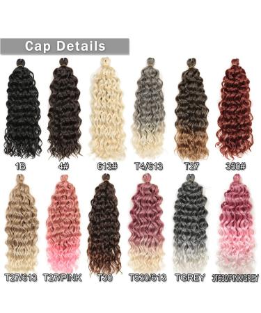 Ocean Wave Crochet Wavy Hair 18 Inch 5 Packs Hawaii Curly Braiding for Goddess Locs Crochet - Tgrey - Buy Online on GoSupps.com