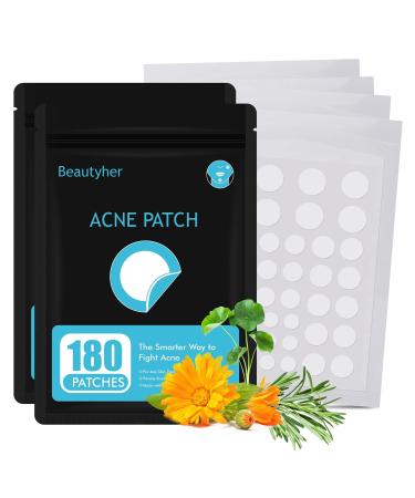 Pimple Patches Acne Patches, 360 Patches 4 Sizes Zit Patch Hydrocolloid Patch, Beautyher Invisible Acne Patches For Face Acne Absorbing Cover Patch Pure Natural Ingredients - 2 Pack 360 Patches (2 Pack)