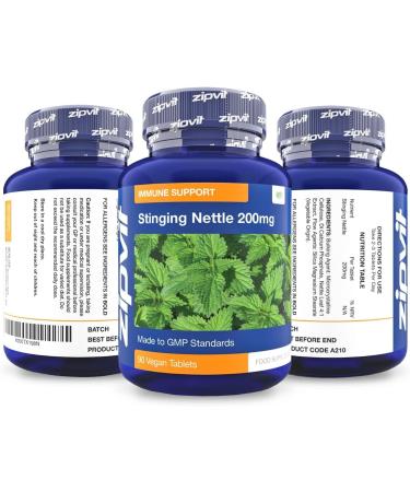 Stinging Nettle 200mg 90 Vegetarian Tablets - Powerful Antioxidant Supplement - Buy Online on GoSupps.com