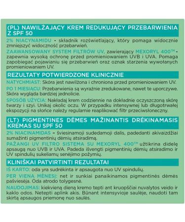 Garnier LOreal Paris Bright Reveal Moisturizing antidiscoloration cream with SPF 50 50 ml - Buy Online on GoSupps.com