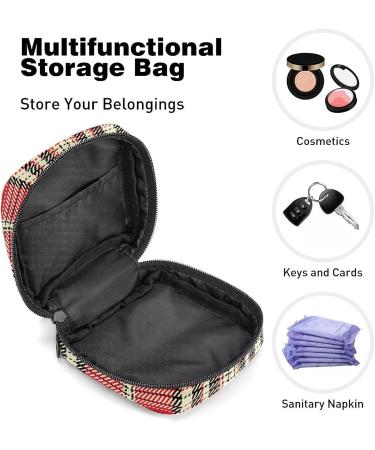 Anna Cowper Christmas Plaid Sanitary Napkin Storage Bag - Portable Period Pouch for Women & Girls - Buy Online on GoSupps.com