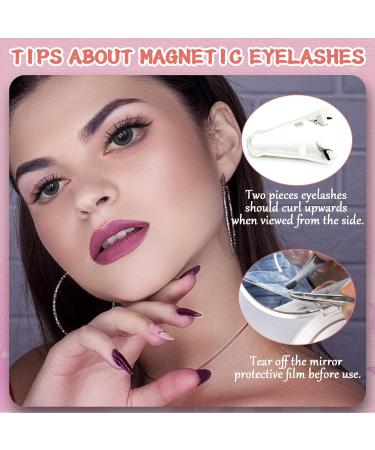 Magnetic Eyelashes Kaluofan False Eyelashes Magnetic Eyelashes with Applicator Magnetic Lashes No Glue Firmly Adheres Magnetic Eyelashes Natural Look Easy to Wear and Remove Look Attractive - Buy Online on GoSupps.com