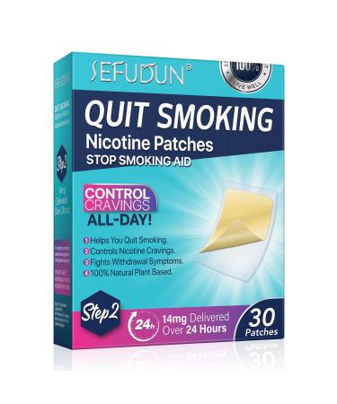 Quit Smoking Patches Step 2 Step 2 | 14mg - 30 Patches | Quit Smoking Patches Aid to Help Quit Smoking 14mg 30 Patches Best Product to Help Stop