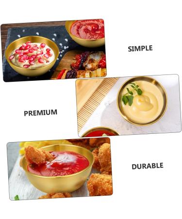 Milisten 1 Set 8pcs Dish Seasoning Dipping Plates Side Dish Japanese Plates Mini Dipping Plate Small Sauce Cups Metal Gold Decor Sauce Bowls Stainless Steel Sushi Measuring Cup - Buy Online on GoSupps.com