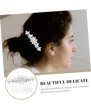 Mikinona Bangs Comb Bride Hair Accessories Wedding Bridal Hair Combs for Wedding Pearl Headpiece Floral Hair Accessories Wedding Hair Comb Hair Flower Accessories Bride Headdress Rhinestone - Buy Online on GoSupps.com