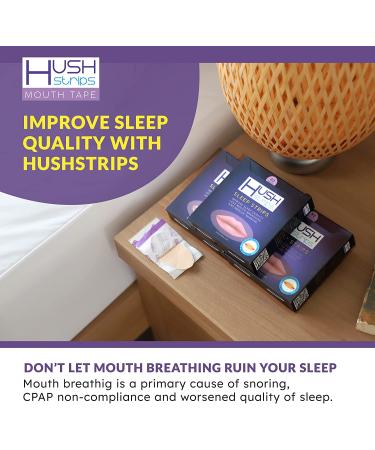 HUSH STRIPS 32 Strips - Stop Snoring and Improve Sleep Quality | Made in Korea | Professional Grade Mouth Tape for Snore Reduction and Better Sleep - Buy Online on GoSupps.com