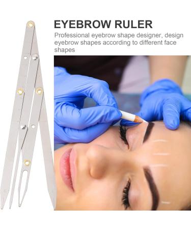 Angoily Eyebrow Scale Ruler Measuring Tool Eyebrow Measurement Tool Second Generation Gold Eyebrow Shape 16X4.5X0.6CM Silver - Buy Online on GoSupps.com