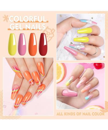 Joytii 24Pcs Gel Nail Polish Set with Glossy/Matte Top Coat, Base Coat - UV/LED Soak Off Gel Polish Kit for Manicure and Pedicure - Berries and Nuts - Buy Online on GoSupps.com