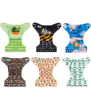 Alva Baby Diapers - Reusable & Washable | 6 Diapers + 12 Inserts (6DM09-DE) - Eco-Friendly & International Shipping - Buy Online on GoSupps.com