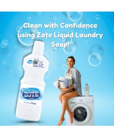 Zote Liquid Soap Bundle - 1 Liter (Pack of 4) + Bonus Cleaning Cloth | Powerful Laundry Solution for Brighter Whites & Fresher Clothes - International Shipping Available - Buy Online on GoSupps.com