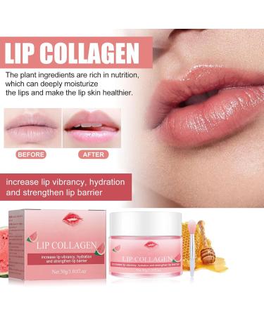 Lip Sleeping Mask Lip Sleep Mask Overnight Lip Skincare Lip Oils Lip Moisturiser for Dry Chapped Peeling Cracked Lips Fades Lip Lines Lip Balm for Moisture Lip Care (Watermelon) - Buy Online on GoSupps.com