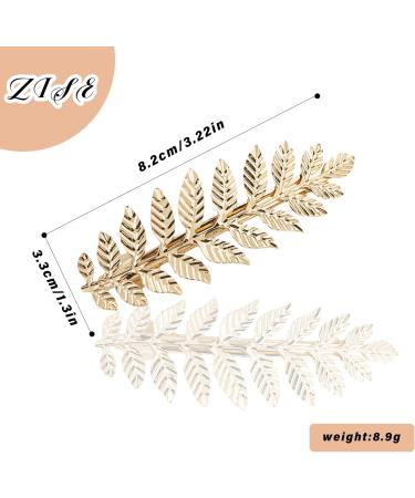 Miaija 6Pieces Leaves Hair Clips Gold Metal Vintage Roman Goddess Headdress Women Hair Barrettes Accessories for Wedding Party - Buy Online on GoSupps.com