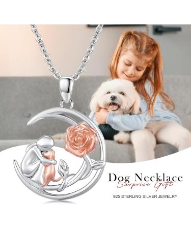 Chenghong 925 Sterling Silver Dog Chain Necklace with Crystals - Perfect Gift for Dog Lovers - Buy Online on GoSupps.com