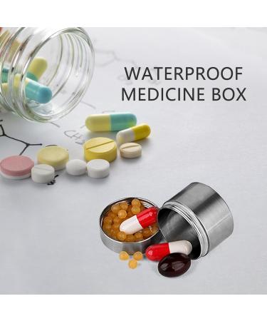 Porte-tapillole in acciaio inossidabile Scatola porte imperm able de 10 ml da viaggio | Organizzatore di pillole da viaggio per uomini e donne scatola per conservare le pillole giornaliere i Taille M - Buy Online on GoSupps.com