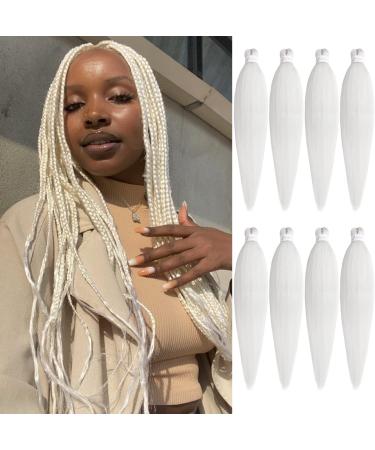 Leeven 8 Packs White Pre Stretched Braiding Hair 26 Inch Yaki Braiding Hair Extensions for Box Braids Hot Water Setting Pre Stretched Braiding Hair Extensions Blonde EZ Braids /26 Inch White# 26 Inch (Pack of 8) White - Buy Online on GoSupps.com