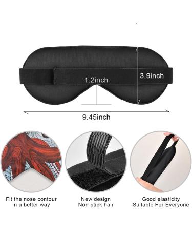 Haskirky Light Blocking Eye Mask - Breathable & Adjustable for Men and Women - Ideal for Travel, Yoga, Meditation, Office Deep Sleep - Wavy Red Octopus Design - Buy Online on GoSupps.com